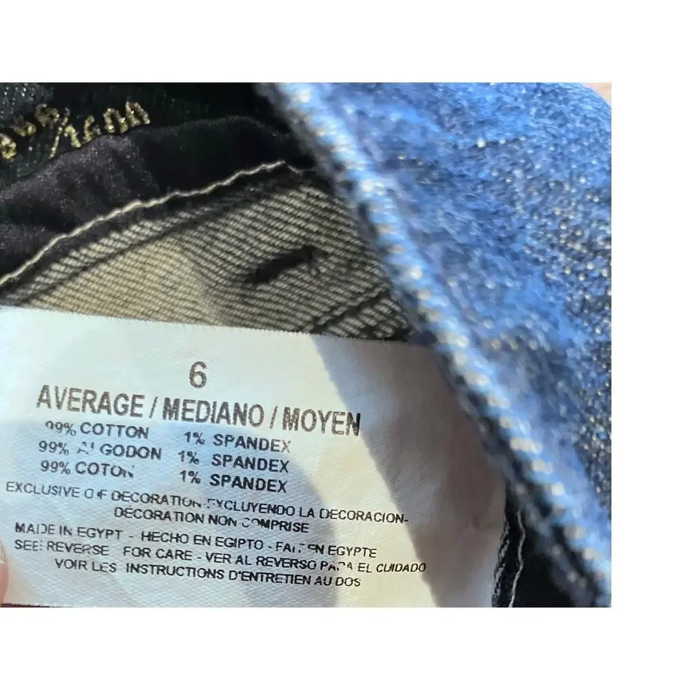 Anne Klein‎ Limited Edition Dark Wash Women's Jeans 6 Bootcut Embroidered